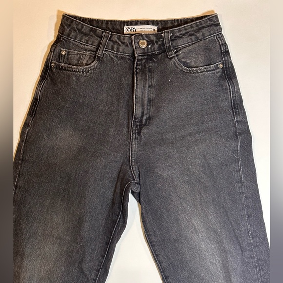 Zara | Jeans | Zara Dark Grey Straight Leg Jeans | Poshmark